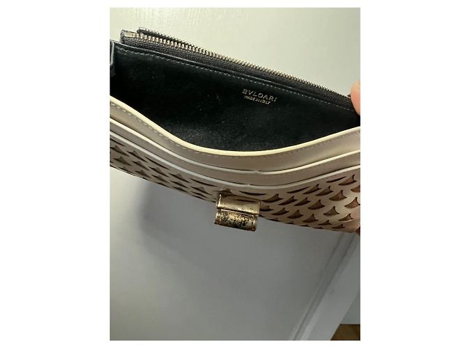 Bulgari Portafoglio Bvlgari in pelle nera e beige Nero - vista 2