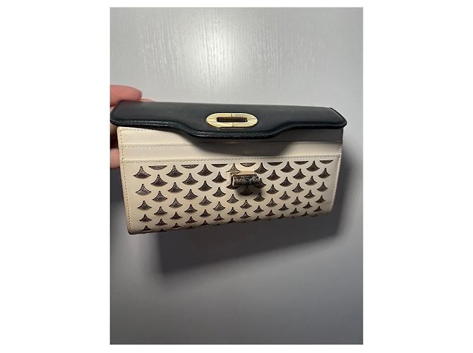 Bulgari Portafoglio Bvlgari in pelle nera e beige Nero - vista 5