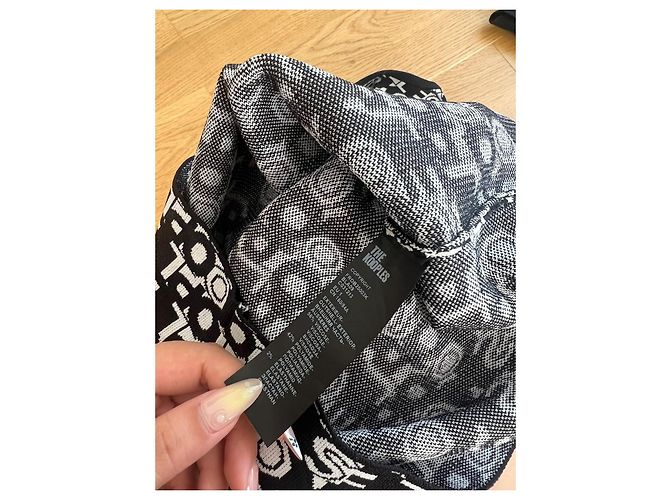 Abito aderente con logo The Kooples Nero Bianco - vista 5