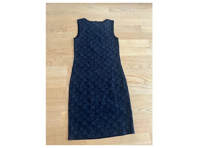 The Kooples ärmelloses Strickkleid mit Logo Schwarz - Ansicht 3