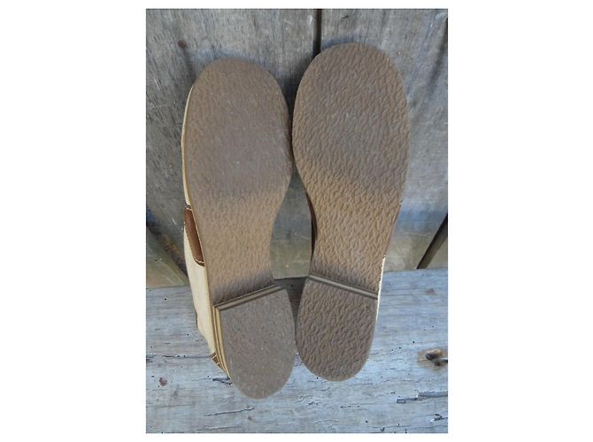Autre Marque Scarpe Saddle Oxford anni 70 Marrone Crema - vista 4