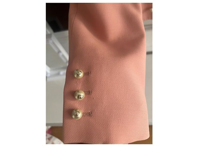 Christian Dior Chaqueta corta de lana rosa - vista 2