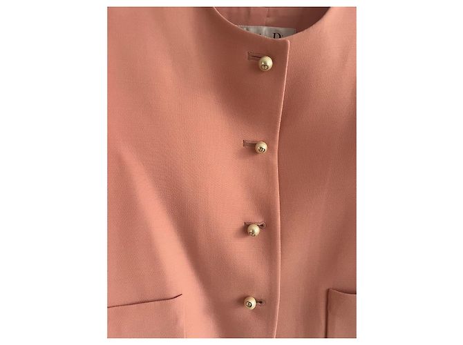 Christian Dior Chaqueta corta de lana rosa - vista 3