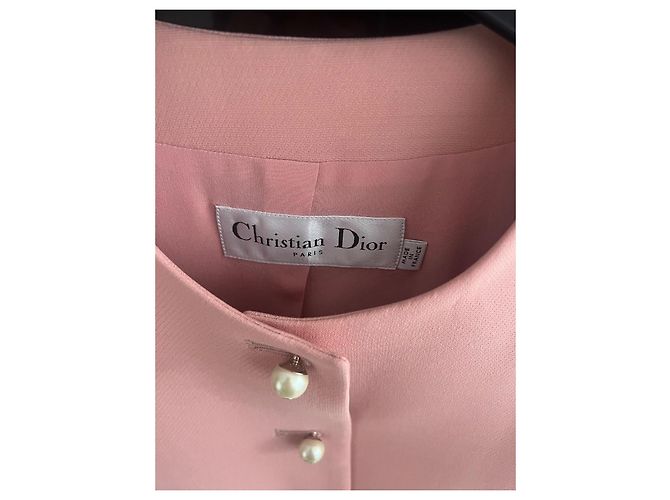 Christian Dior Chaqueta corta de lana rosa - vista 4