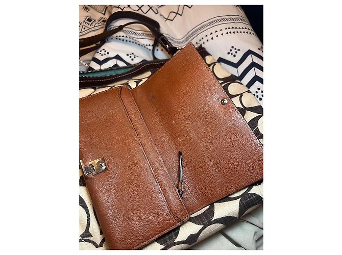 Autre Marque Cartera Lancaster de cuero marrón con cierre metálico Castaño - vista 4