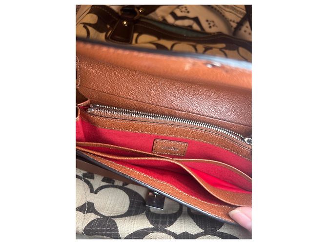 Autre Marque Cartera Lancaster de cuero marrón con cierre metálico Castaño - vista 5