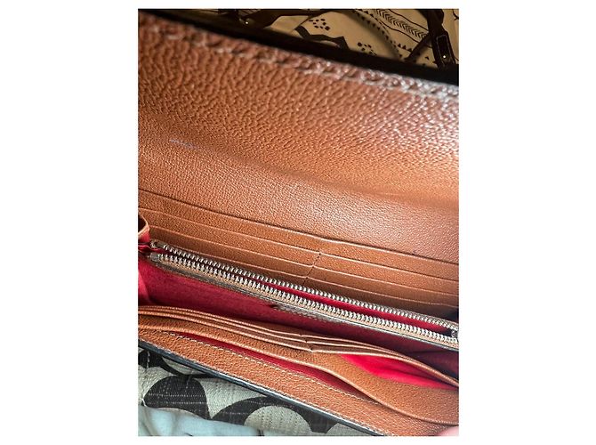 Autre Marque Cartera Lancaster de cuero marrón con cierre metálico Castaño - vista 6