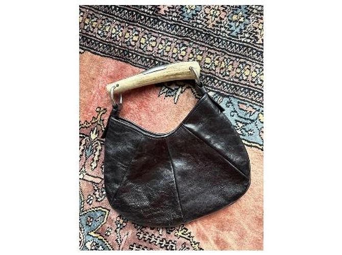Yves Saint Laurent Borsa a mano Mombasa in pelle nera Nero - vista 5