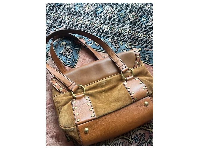 Borsa Yves Saint Laurent in pelle e camoscio marrone - vista 3