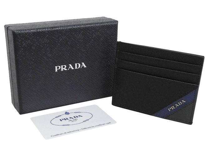Prada Saffiano Leather Card Case 2MC223 Black Navy blue Dark green - view 2