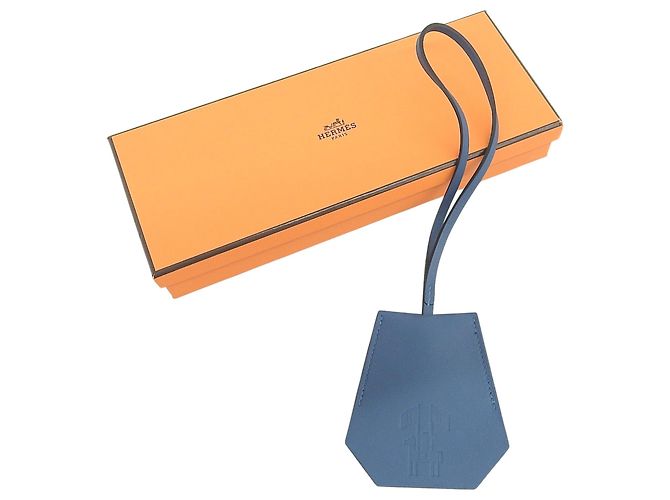 Hermès Charm per borsa Hermes in pelle blu - vista 2