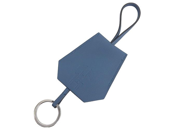 Hermès Charm per borsa Hermes in pelle blu - vista 5