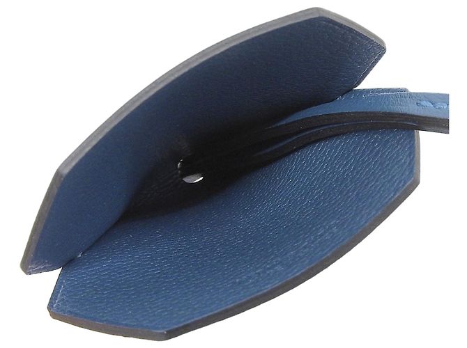 Hermès Charm per borsa Hermes in pelle blu - vista 6