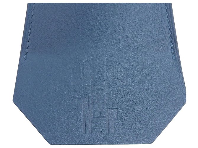 Hermès Charm per borsa Hermes in pelle blu - vista 7