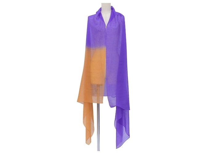 Hermès Hermes Kaschmir-Seiden-Schal Orange Lila - Ansicht 3