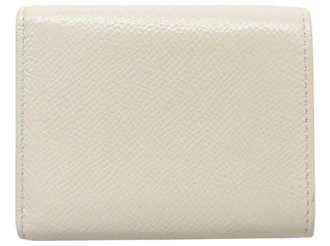 Bulgari Bvlgari Bicolor Leather Compact Tri-fold Wallet Beige Purple - view 3