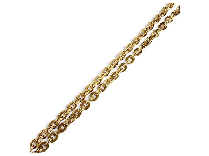 Cambon Chanel Gold Medaillon Anhänger Halskette Golden - Ansicht 6
