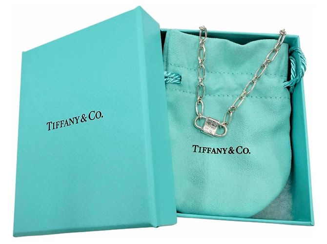 Collana Tiffany & Co. Silver 925 Small Double Lock Argento - vista 3
