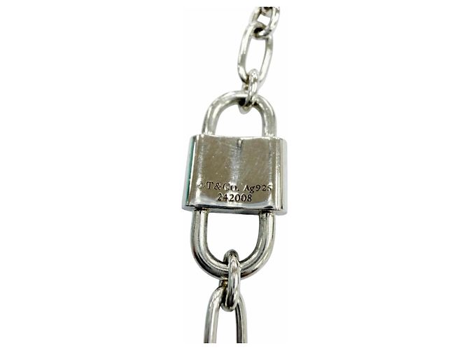 Collana Tiffany & Co. Silver 925 Small Double Lock Argento - vista 9