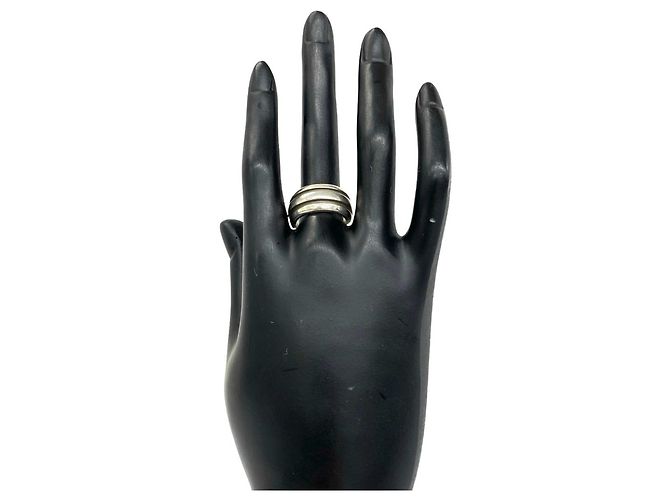 Tiffany & Co Anello Tiffany Vintage Grooved Double Line Argento - vista 2
