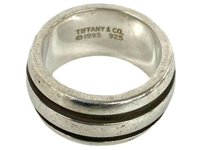 Tiffany & Co Anello Tiffany Vintage Grooved Double Line Argento - vista 6