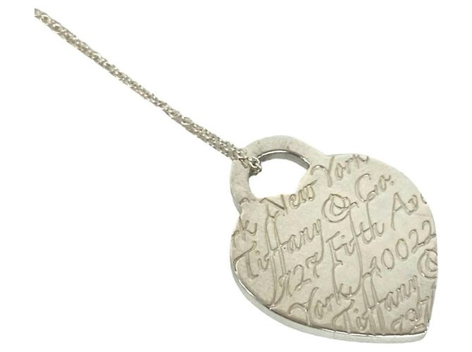 Tiffany & Co Tiffany Vintage Notes Heart Tag Halskette Silber - Ansicht 4