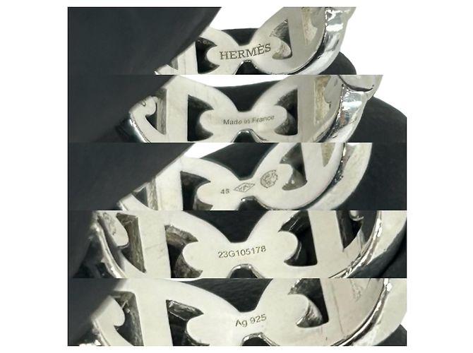 Hermès Hermes Enchainée PM Bandring Silber - Ansicht 3