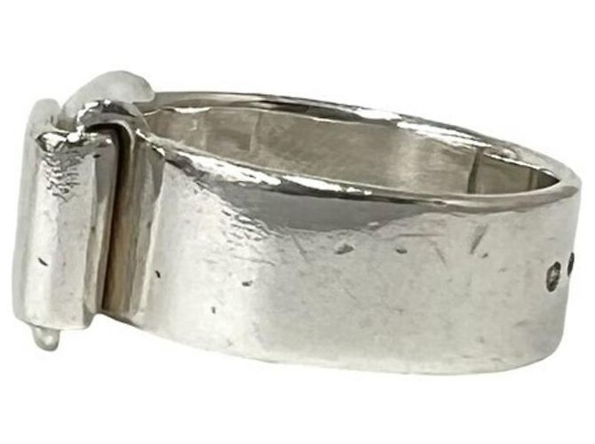 Hermès Hermes Vintage Faltring Silber - Ansicht 4