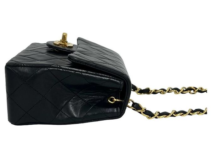 Borsa a tracolla Chanel Matelassé Coco Mark in pelle di agnello Nero - vista 6