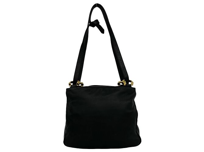 Borsa a tracolla in pelle Loewe Vintage Anagram Logo Nero - vista 3