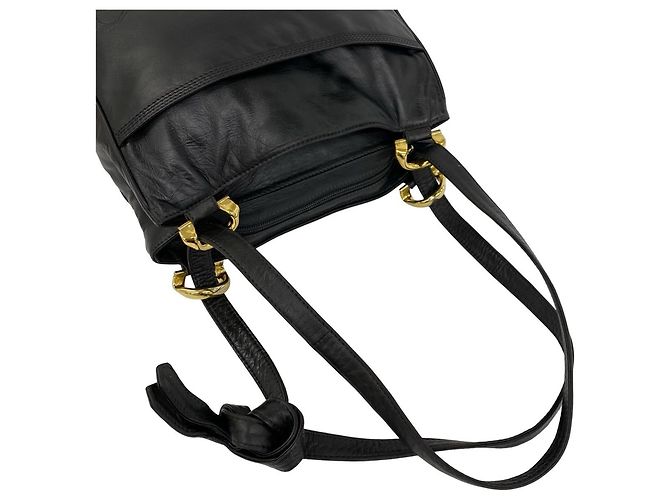 Borsa a tracolla in pelle Loewe Vintage Anagram Logo Nero - vista 4