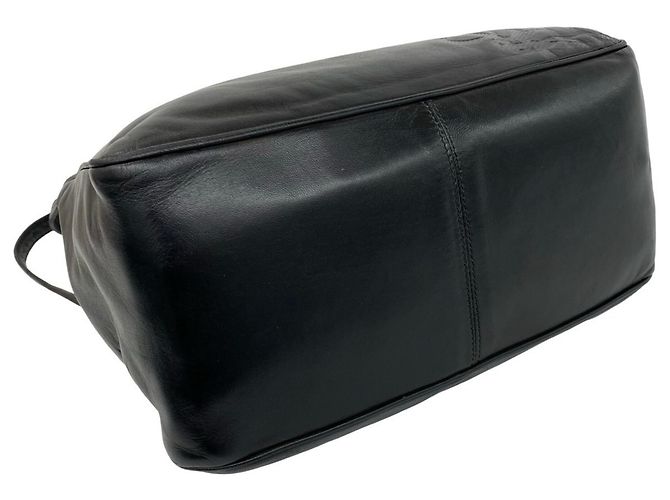 Borsa a tracolla in pelle Loewe Vintage Anagram Logo Nero - vista 7
