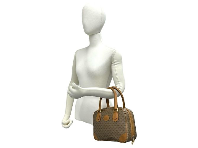 Borsa a mano in pelle GUCCI Old Gucci Micro GG Logo Pattern Marrone - vista 2