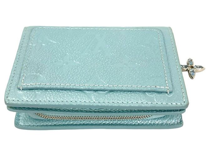 Louis Vuitton Portefeuille Claire Bi-fold Wallet Blu - vista 3