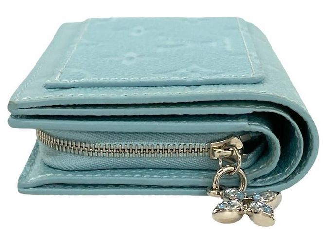 Louis Vuitton Portefeuille Claire Bi-fold Wallet Blu - vista 4