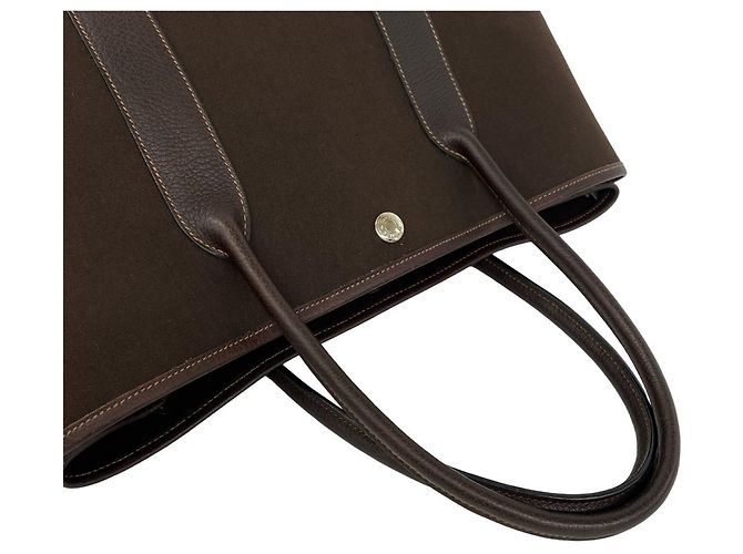 Hermès Borsa HERMES Garden Party PM Marrone - vista 4