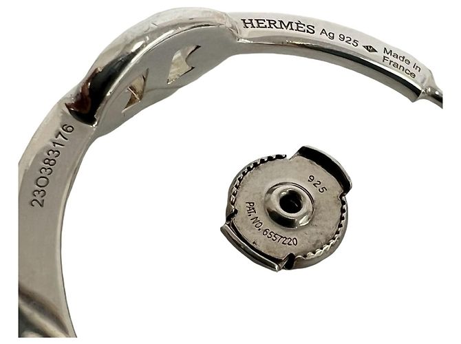 Hermès Orecchini a cerchio HERMES Chaine d'Ancre Argento - vista 3