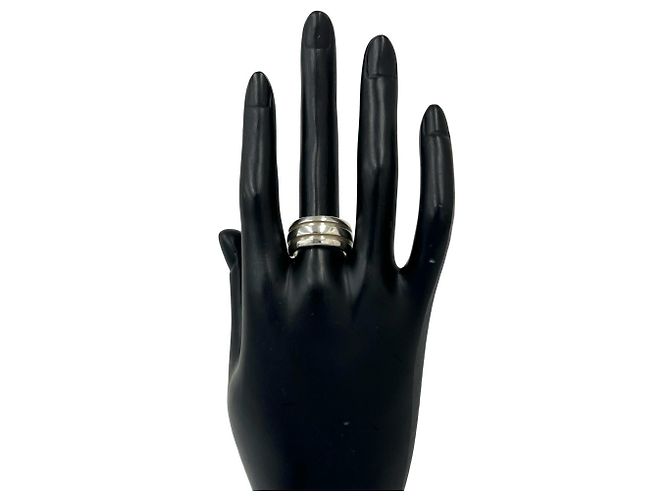 Tiffany & Co Tiffany Vintage Ring mit doppeltem Rillenband Silber - Ansicht 2