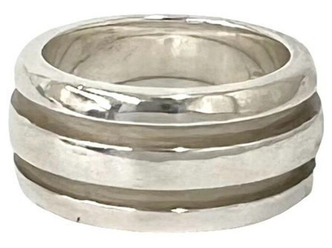 Tiffany & Co Tiffany Vintage Ring mit doppeltem Rillenband Silber - Ansicht 4