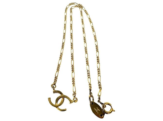 Collana Pendente CHANEL Vintage Motif Coco Mark GP D'oro - vista 6