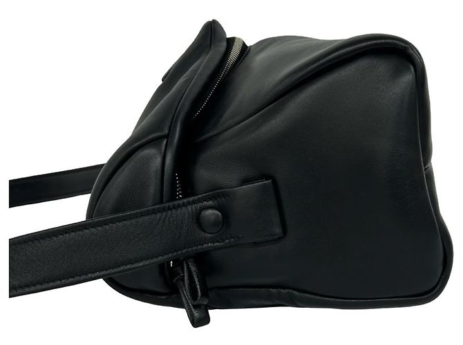 Sac à épaule PRADA Signo en cuir nappa avec logo triangle Noir - vue 5