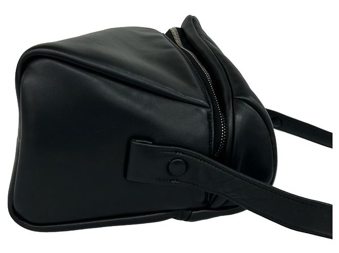 Sac à épaule PRADA Signo en cuir nappa avec logo triangle Noir - vue 6