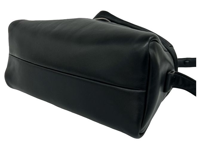 Sac à épaule PRADA Signo en cuir nappa avec logo triangle Noir - vue 8