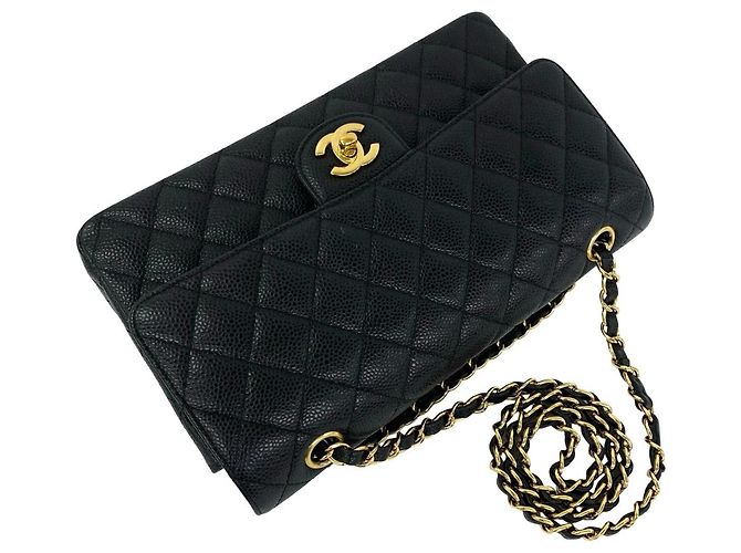 Timeless Borsa a tracolla Chanel Matelassé Double Flap Nero - vista 4