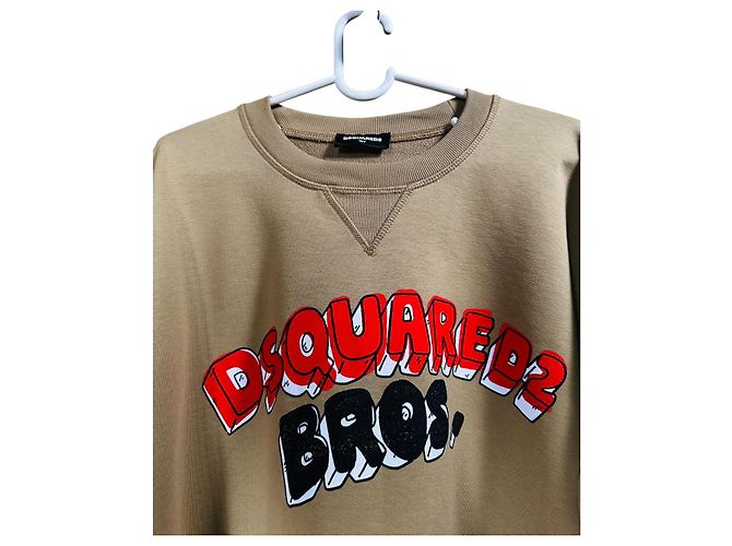 Dsquared2 Sweatshirt Bros' Multicolore Kaki - vue 3