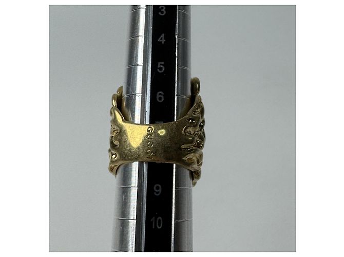 Gucci Lion Head Ring mit Kristallen Golden - Ansicht 10