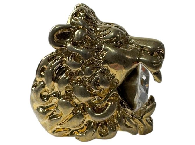 Gucci Lion Head Ring mit Kristallen Golden - Ansicht 2