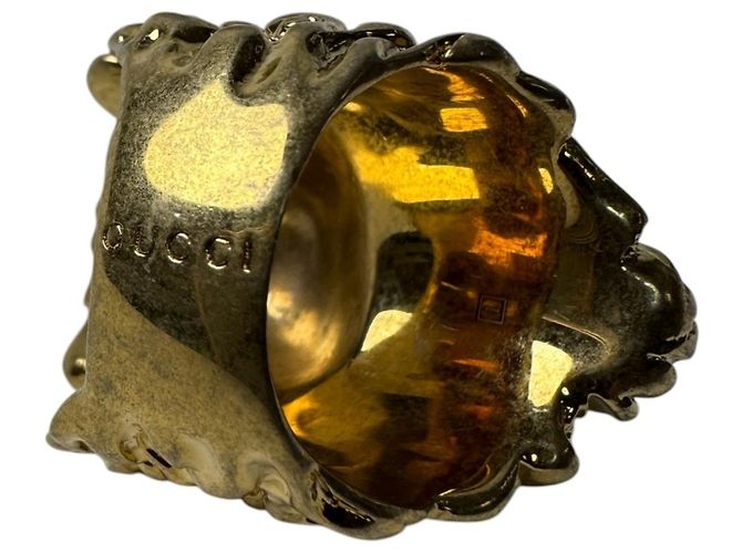 Gucci Lion Head Ring mit Kristallen Golden - Ansicht 5