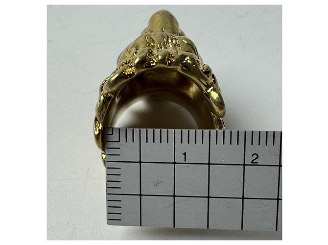 Gucci Lion Head Ring mit Kristallen Golden - Ansicht 9