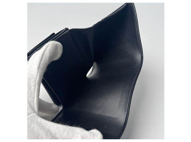 Céline Celine Triomphe Small Flap Wallet - Black Nero - vista 8
